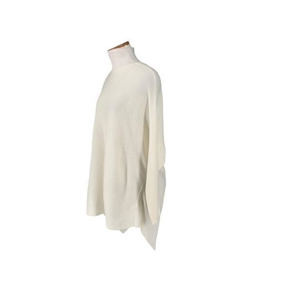 1.STATE Sylvia Ribbed Soft Knit Twist Back Sweater Womens Small Ivory Oversized - Picture 2 of 10